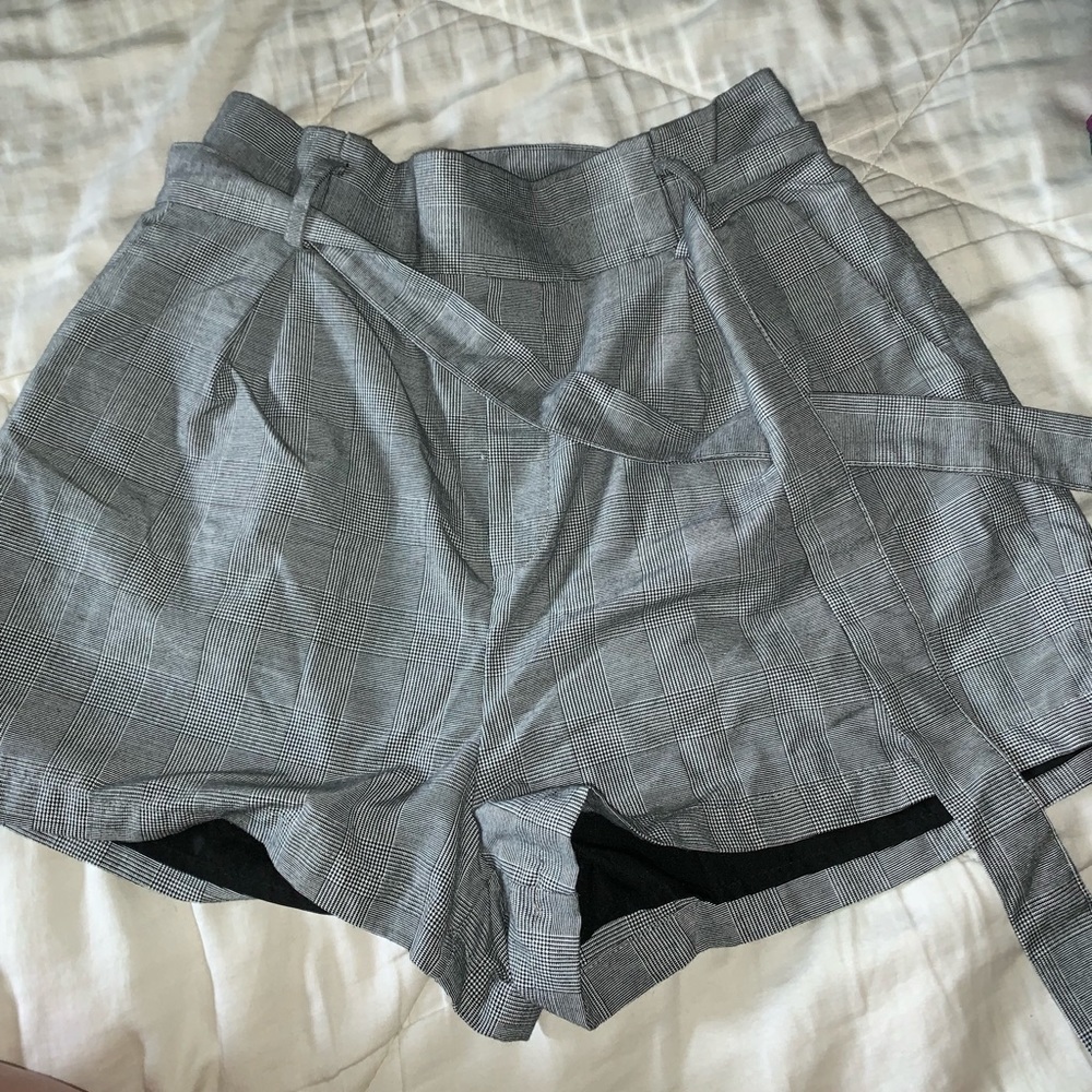 high waisted tie shorts